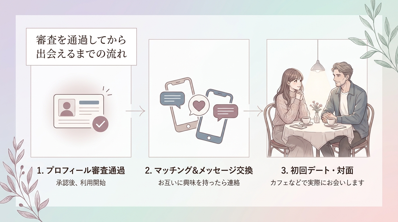 審査を通過してから出会えるまでの流れ